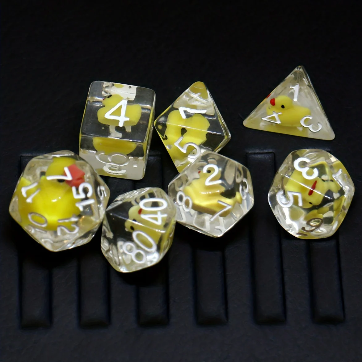 7 Polyhedral Abyss Dice Set - Ducks Inbeds (AB0075) - Image 2