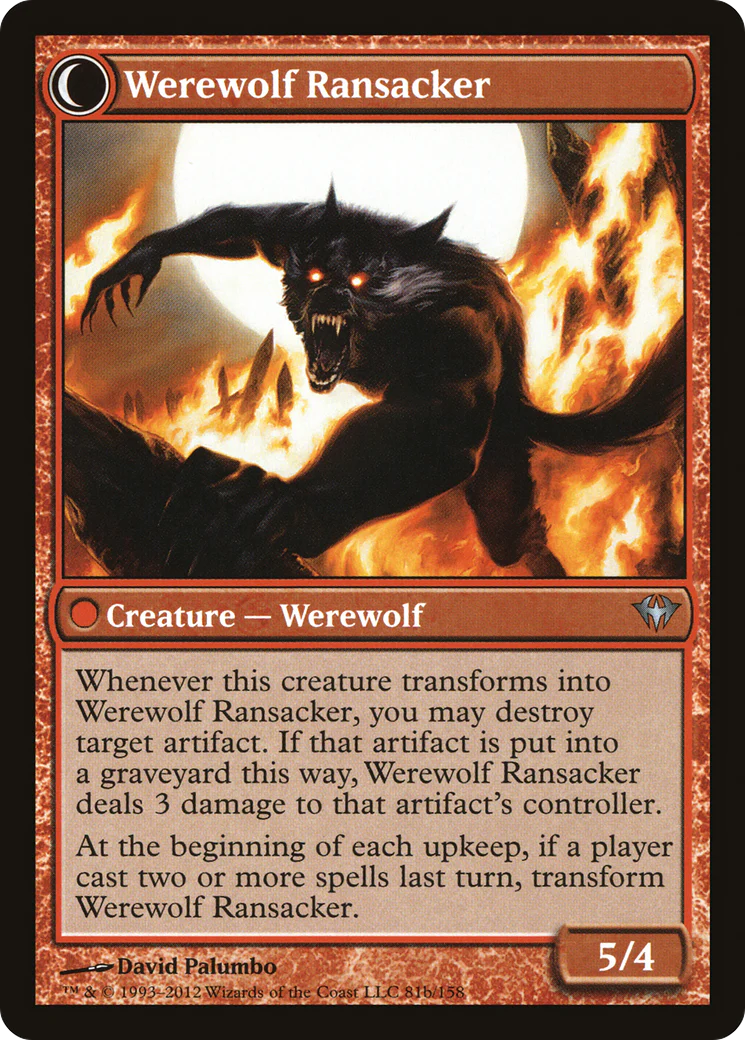 Afflicted Deserter // Werewolf Ransacker (DKA-081) - Dark Ascension: (Double Faced Transform) Foil - Image 3