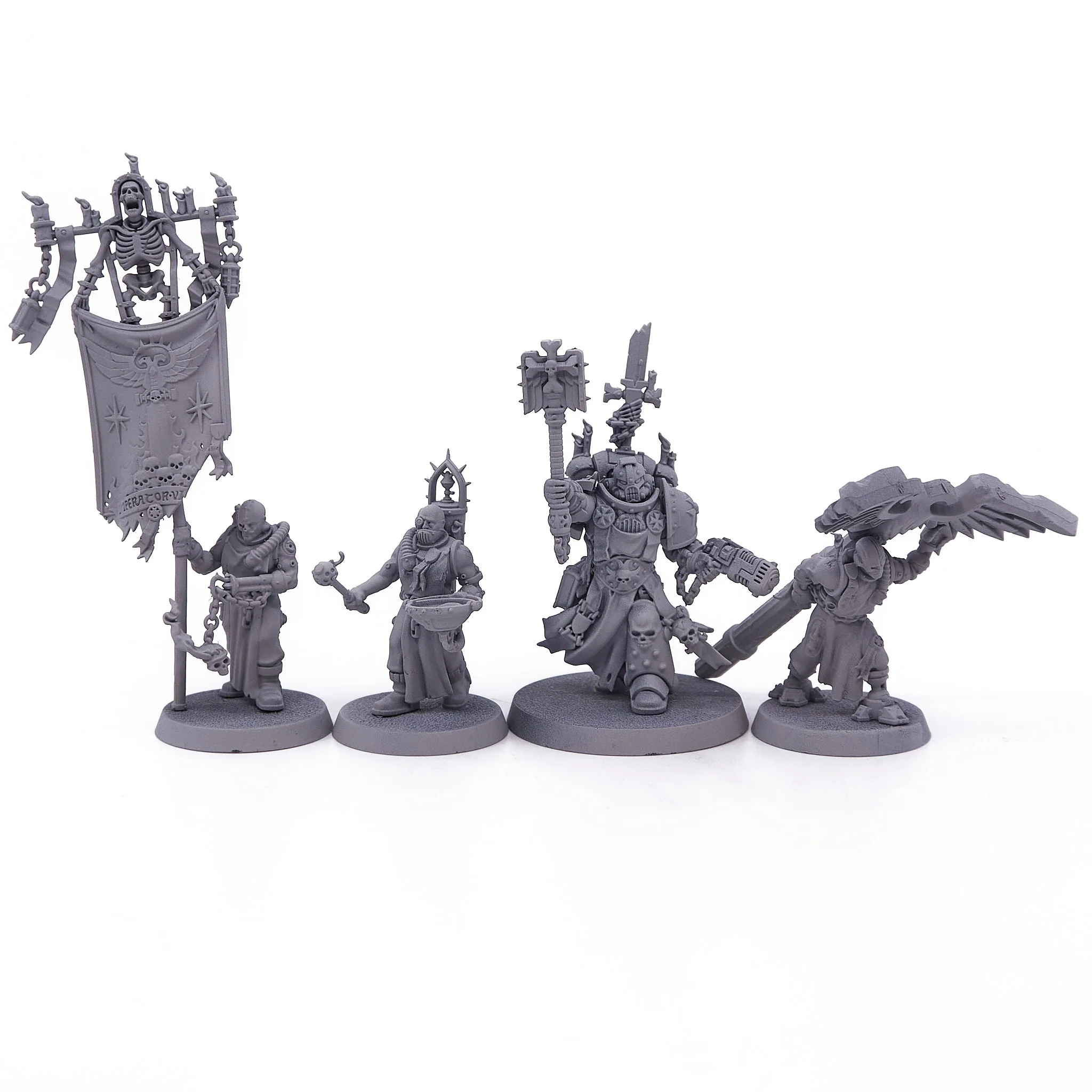 Black Templars - Chaplain Grimaldus & Retinue (13441-V) - Used