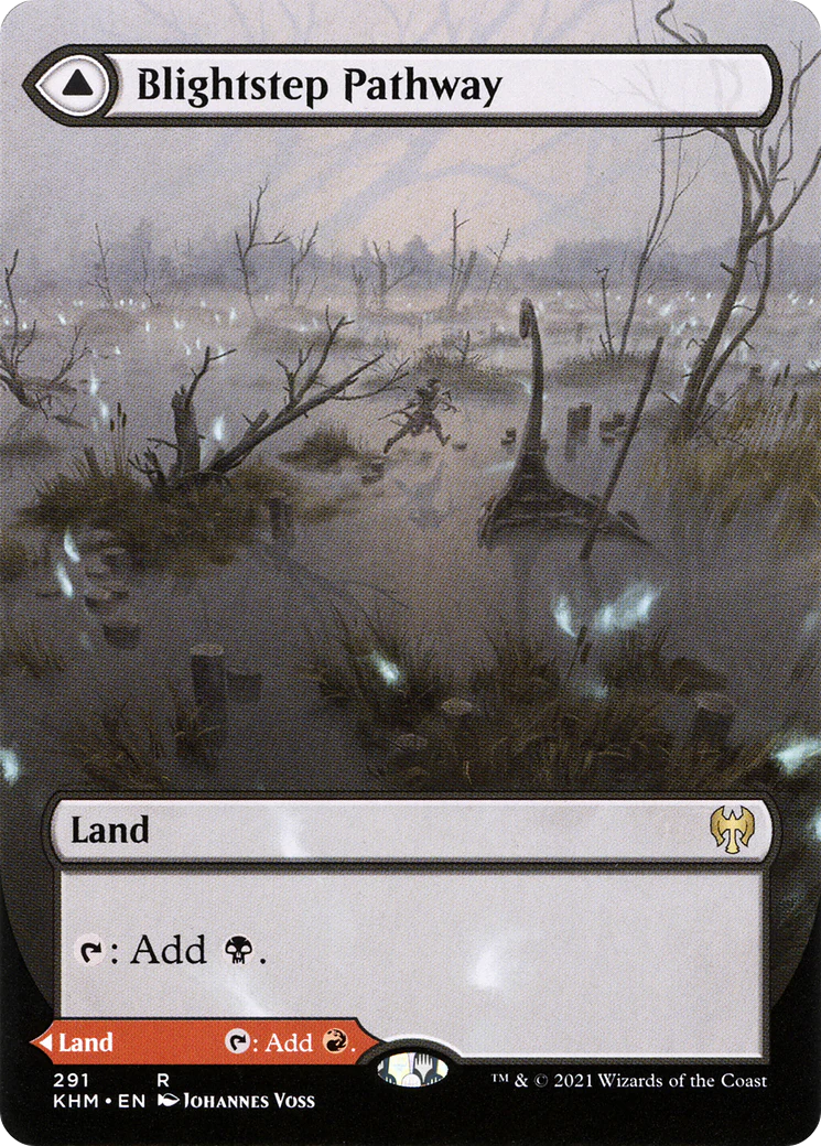 Blightstep Pathway // Searstep Pathway (KHM-291) - Kaldheim: (Showcase) (Borderless) Foil - Image 4