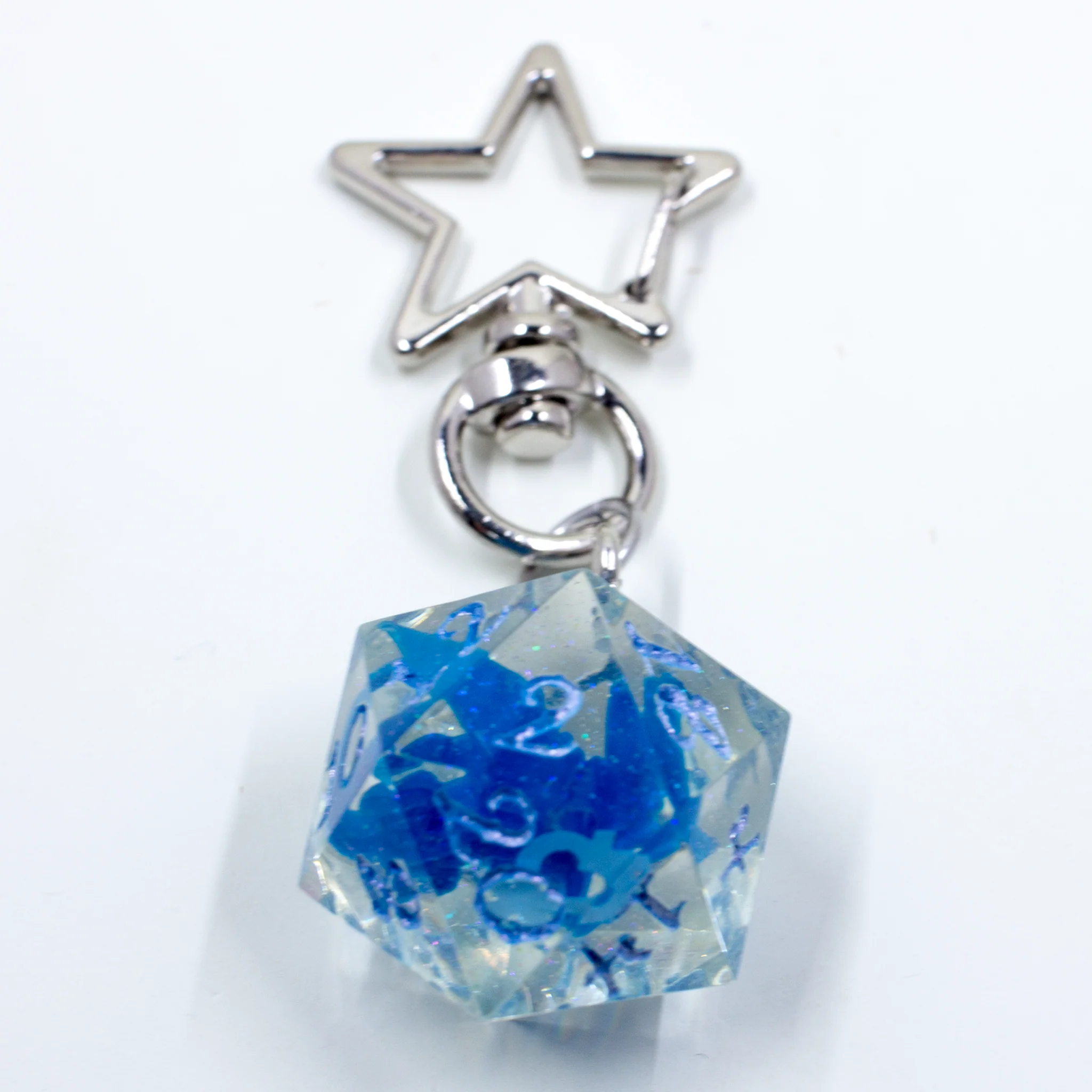 Blue Crystal Atelier - Origami Dragon D20 Keychain - Image 4
