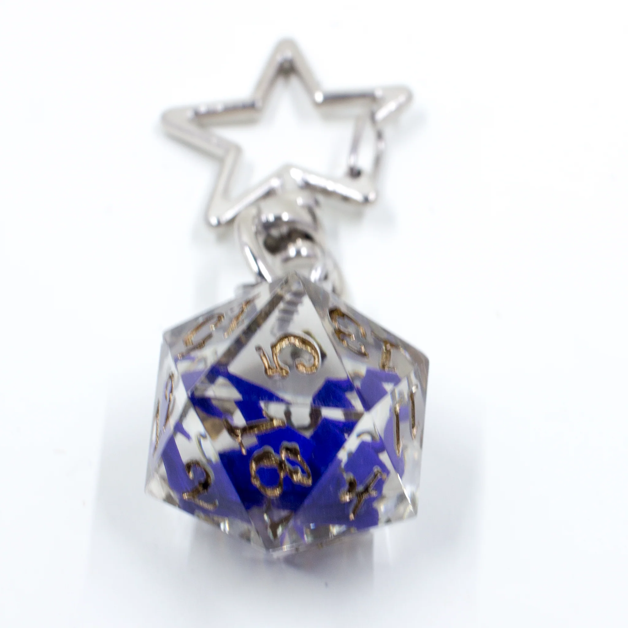 Blue Crystal Atelier - Origami Dragon D20 Keychain - Image 5