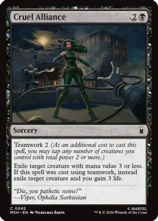 Cruel Alliance (MSH-092) - Marvel Super Heroes Foil