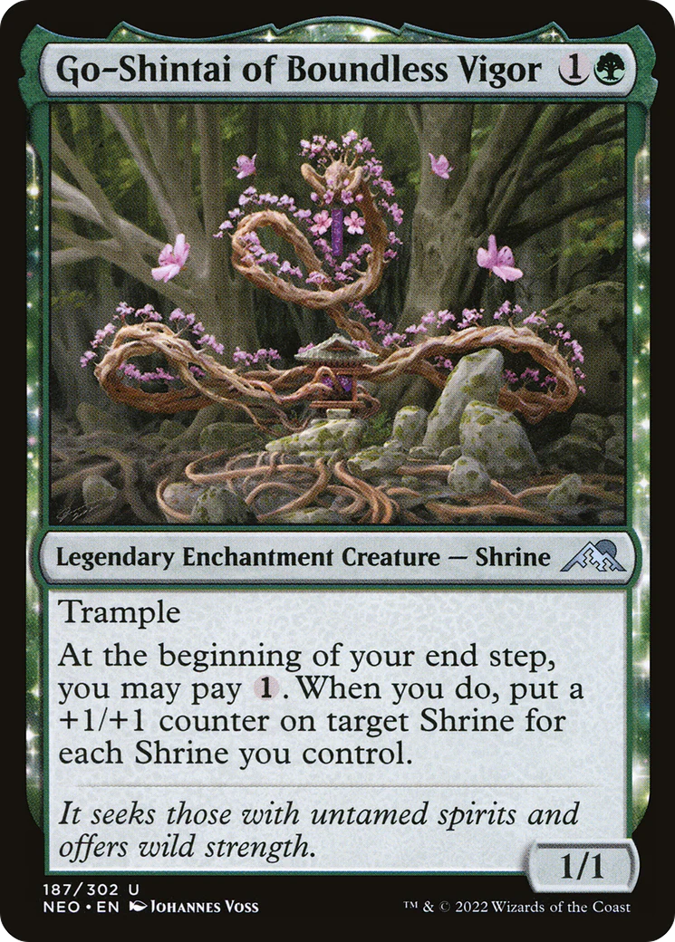 Go-Shintai of Boundless Vigor (NEO-187) - Kamigawa: Neon Dynasty: (enchantment) Foil