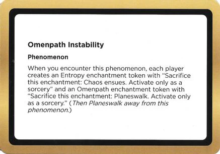 Omenpath Instability (Black Lotus Unknown Planechase) (OVER-) - Oversize Cards