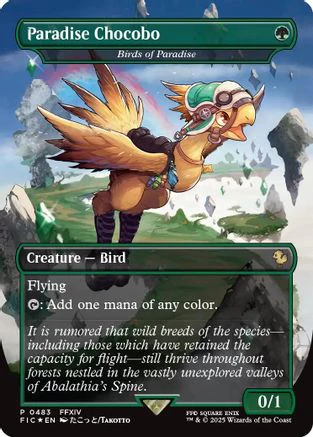 Paradise Chocobo - Birds of Paradise (Borderless) (FIC-483) - Commander: FINAL FANTASY Foil