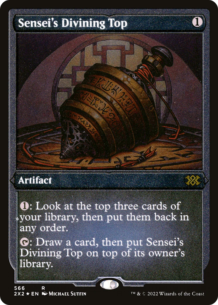 Sensei's Divining Top (Foil Etched) (2X2-566) - Double Masters 2022 Foil