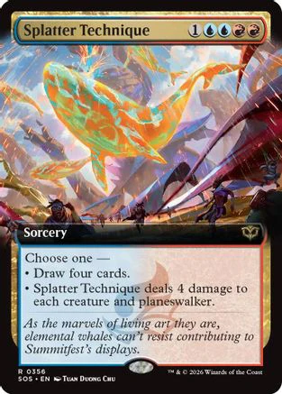 Splatter Technique (Extended Art) (SOS-356) - Secrets of Strixhaven Foil