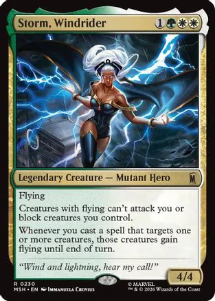 Storm, Windrider (MSH-230) - Marvel Super Heroes Foil